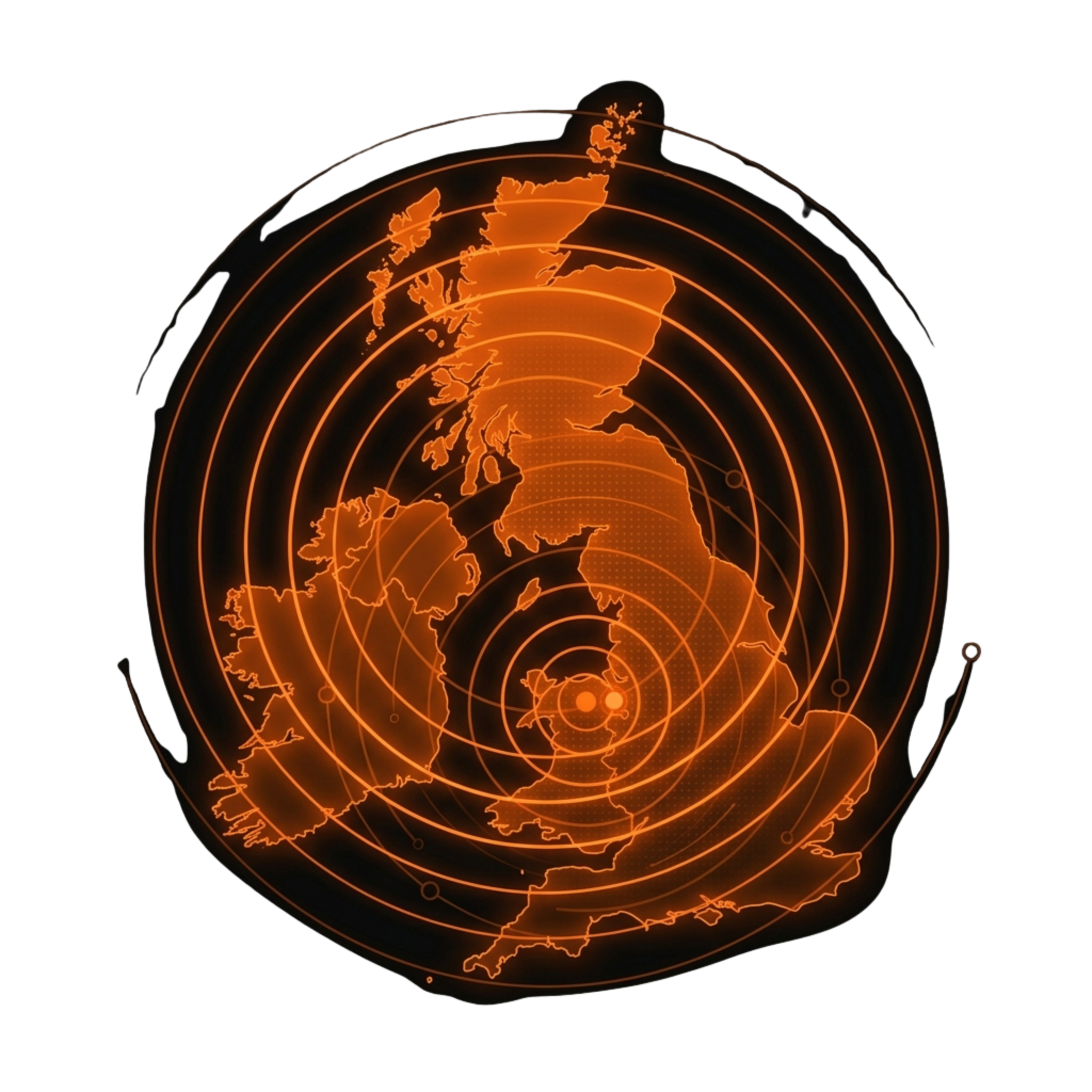 Map showing nationwide UK coverage for fire stopping installations